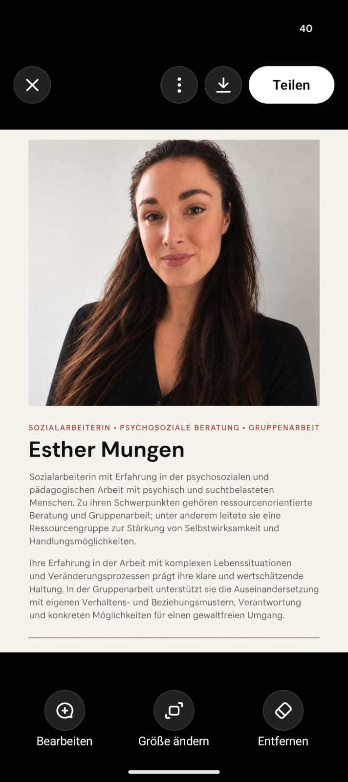 Porträt von Esther Mungen